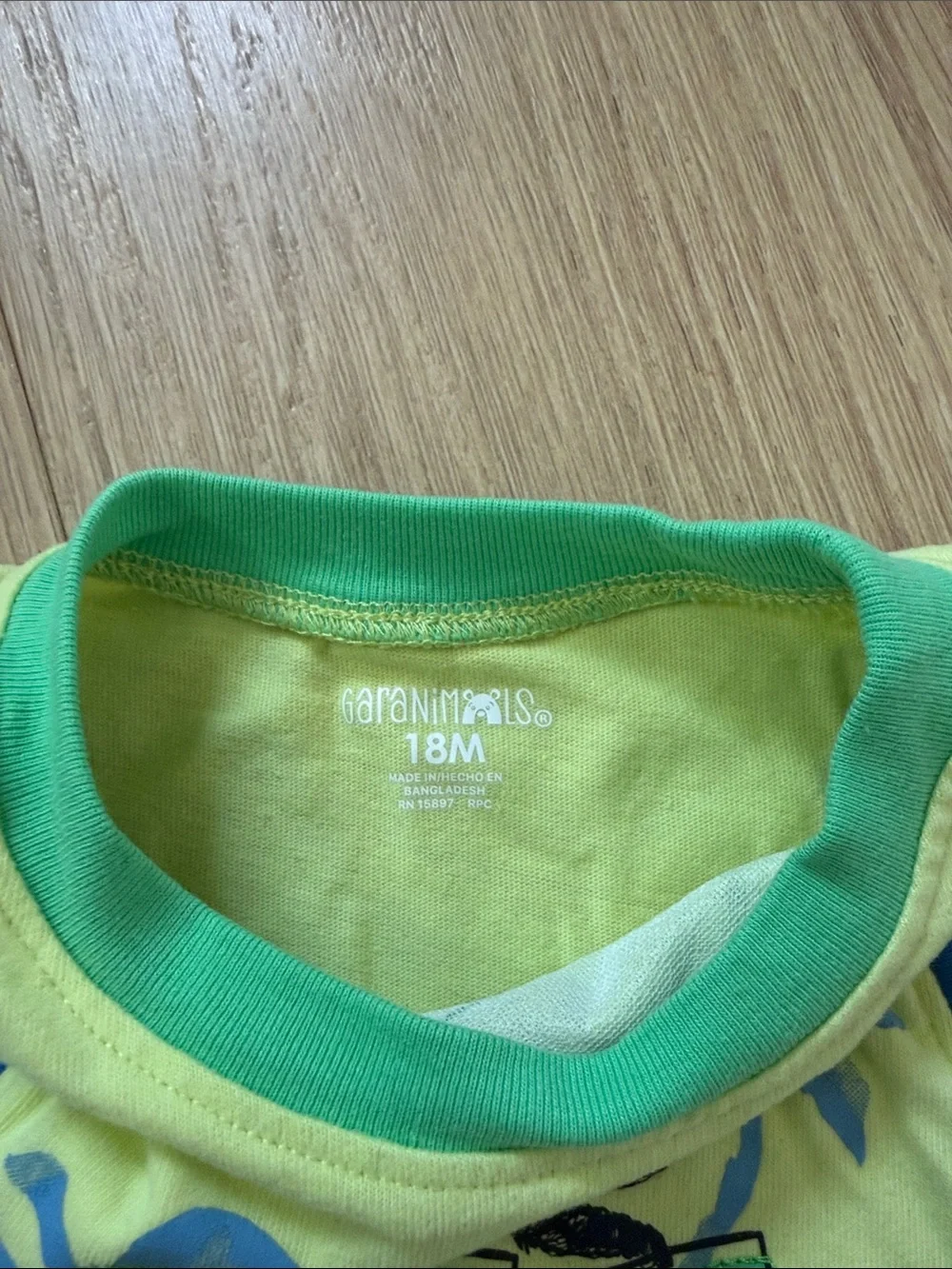 Garanimals Kids Neon Yellow Sleeveless Graphic Tee Size 18 Months